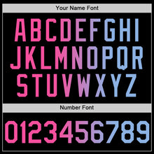 Laden Sie das Bild in den Galerie-Viewer, Custom Black Pink-Light Blue Authentic Gradient Fashion Baseball Jersey