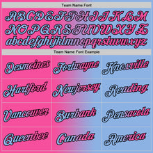 Laden Sie das Bild in den Galerie-Viewer, Custom Light Blue Pink-Black Gradient Fashion Performance T-Shirt