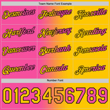 Laden Sie das Bild in den Galerie-Viewer, Custom Yellow Pink-Black Gradient Fashion Performance T-Shirt