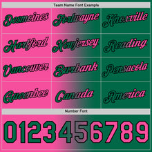 Charger l'image dans la galerie, Custom Kelly Green Pink-Black Gradient Fashion Performance T-Shirt