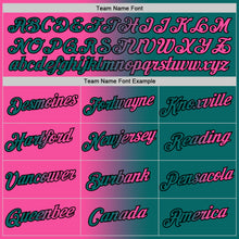 Load image into Gallery viewer, Custom Teal Pink-Black Gradient Fashion Performance T-Shirt
