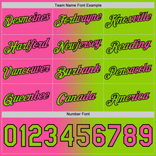 Laden Sie das Bild in den Galerie-Viewer, Custom Neon Green Pink-Black Gradient Fashion Performance T-Shirt