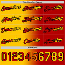 Load image into Gallery viewer, Custom Red Yellow-Black Gradient Fashion Performance T-Shirt
