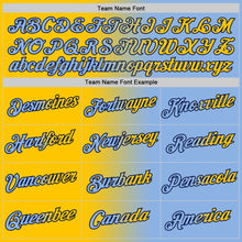 Laden Sie das Bild in den Galerie-Viewer, Custom Light Blue Yellow-Navy Gradient Fashion Performance T-Shirt