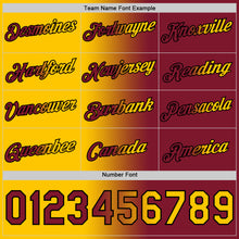 Laden Sie das Bild in den Galerie-Viewer, Custom Crimson Yellow-Black Gradient Fashion Performance T-Shirt