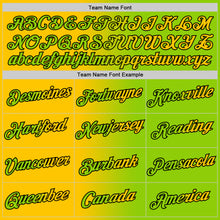 Laden Sie das Bild in den Galerie-Viewer, Custom Neon Green Yellow-Black Gradient Fashion Performance T-Shirt