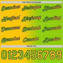 Laden Sie das Bild in den Galerie-Viewer, Custom Neon Green Yellow-Black Gradient Fashion Performance T-Shirt