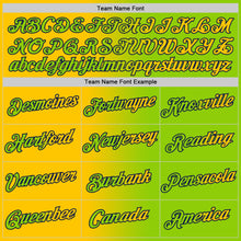 Laden Sie das Bild in den Galerie-Viewer, Custom Neon Green Yellow-Navy Gradient Fashion Performance T-Shirt