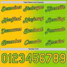 Laden Sie das Bild in den Galerie-Viewer, Custom Neon Green Yellow-Navy Gradient Fashion Performance T-Shirt