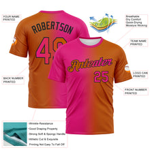 Load image into Gallery viewer, Custom Texas Orange Hot Pink-Black Gradient Fashion Performance T-Shirt