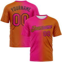 Load image into Gallery viewer, Custom Texas Orange Hot Pink-Black Gradient Fashion Performance T-Shirt