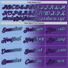 Load image into Gallery viewer, Custom Purple Light Blue-Black Gradient Fashion Performance T-Shirt