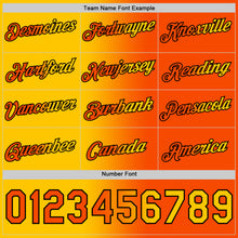 Загрузить изображение в средство просмотра галереи, Custom Orange Yellow-Black Gradient Fashion Performance T-Shirt