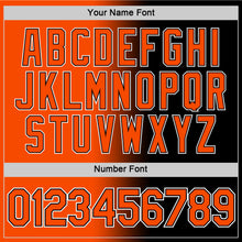 Laden Sie das Bild in den Galerie-Viewer, Custom Black Orange-White Gradient Fashion Performance T-Shirt