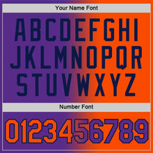 Laden Sie das Bild in den Galerie-Viewer, Custom Purple Orange-Navy Gradient Fashion Performance T-Shirt