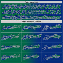 Laden Sie das Bild in den Galerie-Viewer, Custom Royal Kelly Green-Gray Gradient Fashion Performance T-Shirt