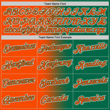 Загрузить изображение в средство просмотра галереи, Custom Kelly Green Orange-White Gradient Fashion Performance T-Shirt