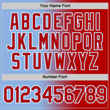 Laden Sie das Bild in den Galerie-Viewer, Custom Light Blue Red-White Gradient Fashion Performance T-Shirt