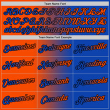 Charger l'image dans la galerie, Custom Thunder Blue Orange-Black Gradient Fashion Performance T-Shirt