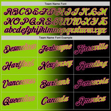 Laden Sie das Bild in den Galerie-Viewer, Custom Black Neon Green-Pink Gradient Fashion Performance T-Shirt