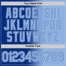 Laden Sie das Bild in den Galerie-Viewer, Custom Royal Light Blue-White Gradient Fashion Performance T-Shirt