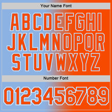 Laden Sie das Bild in den Galerie-Viewer, Custom Light Blue Orange-White Gradient Fashion Performance T-Shirt