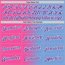 Загрузить изображение в средство просмотра галереи, Custom Powder Blue Purple-Pink Gradient Fashion Performance T-Shirt