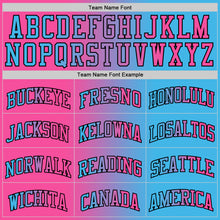 Загрузить изображение в средство просмотра галереи, Custom Sky Blue Pink-Black Authentic Gradient Fashion Basketball Jersey