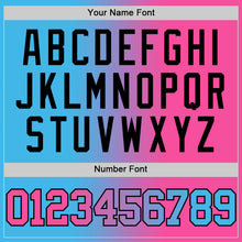 Загрузить изображение в средство просмотра галереи, Custom Sky Blue Pink-Black Authentic Gradient Fashion Basketball Jersey