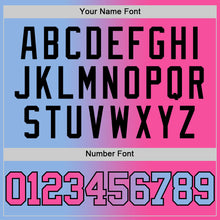 Laden Sie das Bild in den Galerie-Viewer, Custom Light Blue Pink-Black Authentic Gradient Fashion Basketball Jersey