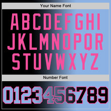 Laden Sie das Bild in den Galerie-Viewer, Custom Black Light Blue-Pink Authentic Gradient Fashion Basketball Jersey