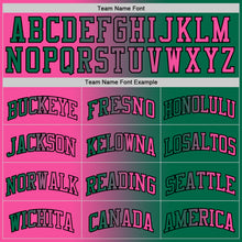 Laden Sie das Bild in den Galerie-Viewer, Custom Kelly Green Pink-Black Authentic Gradient Fashion Basketball Jersey