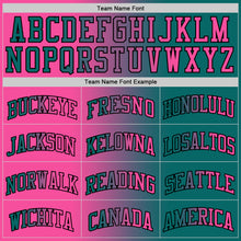 Загрузить изображение в средство просмотра галереи, Custom Teal Pink-Black Authentic Gradient Fashion Basketball Jersey