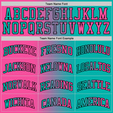 Laden Sie das Bild in den Galerie-Viewer, Custom Aqua Pink-Black Authentic Gradient Fashion Basketball Jersey