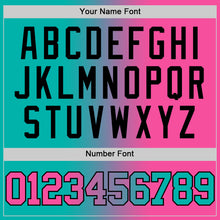 Laden Sie das Bild in den Galerie-Viewer, Custom Aqua Pink-Black Authentic Gradient Fashion Basketball Jersey