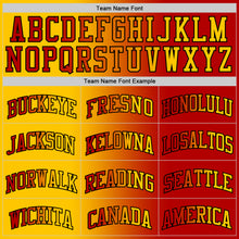 Laden Sie das Bild in den Galerie-Viewer, Custom Red Yellow-Black Authentic Gradient Fashion Basketball Jersey