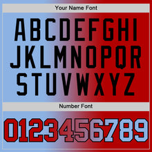 Laden Sie das Bild in den Galerie-Viewer, Custom Light Blue Red-Black Authentic Gradient Fashion Basketball Jersey