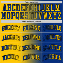 Laden Sie das Bild in den Galerie-Viewer, Custom Royal Yellow-Black Authentic Gradient Fashion Basketball Jersey