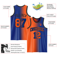 Laden Sie das Bild in den Galerie-Viewer, Custom Royal Orange-Black Authentic Gradient Fashion Basketball Jersey