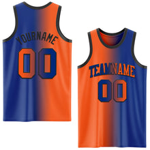 Laden Sie das Bild in den Galerie-Viewer, Custom Royal Orange-Black Authentic Gradient Fashion Basketball Jersey