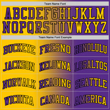 Charger l'image dans la galerie, Custom Purple Yellow-Black Authentic Gradient Fashion Basketball Jersey