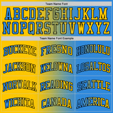 Загрузить изображение в средство просмотра галереи, Custom Powder Blue Yellow-Black Authentic Gradient Fashion Basketball Jersey