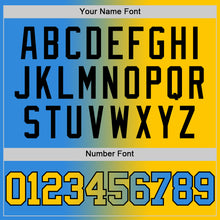 Загрузить изображение в средство просмотра галереи, Custom Powder Blue Yellow-Black Authentic Gradient Fashion Basketball Jersey