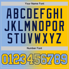 Laden Sie das Bild in den Galerie-Viewer, Custom Light Blue Yellow-Navy Authentic Gradient Fashion Basketball Jersey