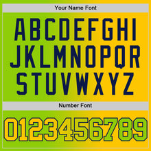 Laden Sie das Bild in den Galerie-Viewer, Custom Neon Green Yellow-Navy Authentic Gradient Fashion Basketball Jersey