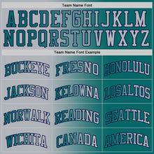 Загрузить изображение в средство просмотра галереи, Custom Teal Gray-Navy Authentic Gradient Fashion Basketball Jersey