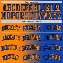 Laden Sie das Bild in den Galerie-Viewer, Custom Thunder Blue Bay Orange-Black Authentic Gradient Fashion Basketball Jersey
