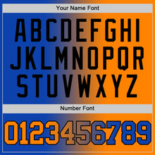 Laden Sie das Bild in den Galerie-Viewer, Custom Thunder Blue Bay Orange-Black Authentic Gradient Fashion Basketball Jersey