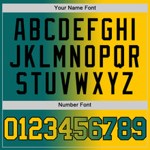 Загрузить изображение в средство просмотра галереи, Custom Teal Yellow-Black Authentic Gradient Fashion Basketball Jersey