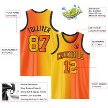 Загрузить изображение в средство просмотра галереи, Custom Orange Yellow-Black Authentic Gradient Fashion Basketball Jersey